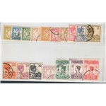 Colonie Olandesi - Curacao - 1915/20 - Cifra ed effigie della regina Guglielmina, serie n° 44/48. Cat. € 75 (U)