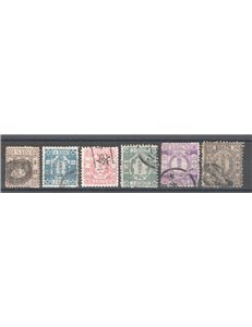 Giappone - 1872/73 - Fior di ciliegio, serie n° 9B/14B su carta sottile liscia. Cert.: IC. Cat. € 1.585 (U)