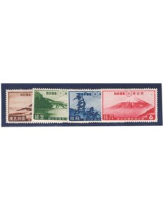 Giappone - 1936 - Parchi nazionali “Fuji Hakone”, serie n° 227/30. Cat. € 80 (*)
