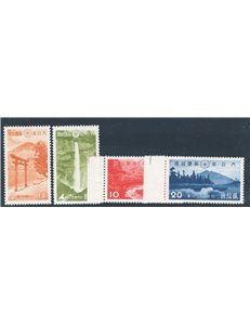 Giappone - 1939 - Parchi nazionale “Nikko”, serie n° 279/82. Cat. € 100 (**)