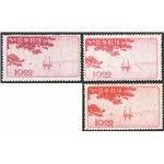 Giappone - 1949 - Esposizioni con la consueta gomma irregolare, serie n° 417/19. Cat. € 270 (**)