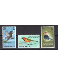 Giordania - 1965 - P.A. Uccelli, serie n° 25/27. Cert.: IC. Cat. € 270 (**) 