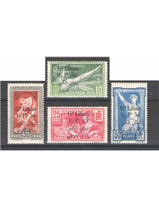 Gran Liban - Colonie Francesi - 1924/25 - Olimpiadi di Parigi soprast. (in francese ed arabo), serie n° 45/48. Cat. € 160 (*)