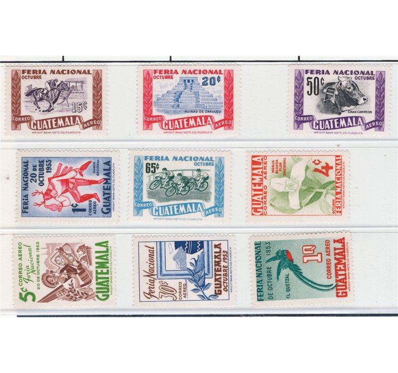Guatemala - 1953 - Fiera Nazionale, serie n° 189/97. Cat. € 85 (**)