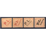 Iran - Persia - 1902/03 - Fondo con scritte e valori in maiuscolo per i n° 173A/174A e minuscolo per i n° 173B/174B. Cat. € 140 