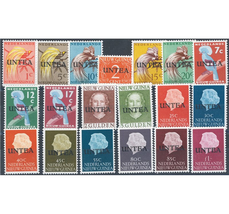 Nuova Guinea Olandese - Amministrazione - O.N.U. - 1962 - Francobolli di Olanda del 1950/60 con soprast. “Unitea” la serie. Cat.