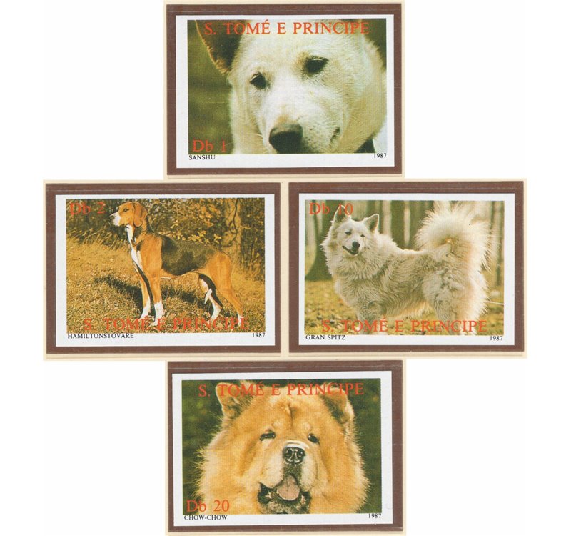 S. Tome e Principe - Colonie Francesi - 1987 - Fauna la serie non dent., n° 877/80. Cert.: Ungerzahnte Briefmarken (**)