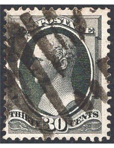 U.S.A. - 1870/82 - Alexander Hamilton 30 c. nero, n° 48. Cat. € 250 (U)