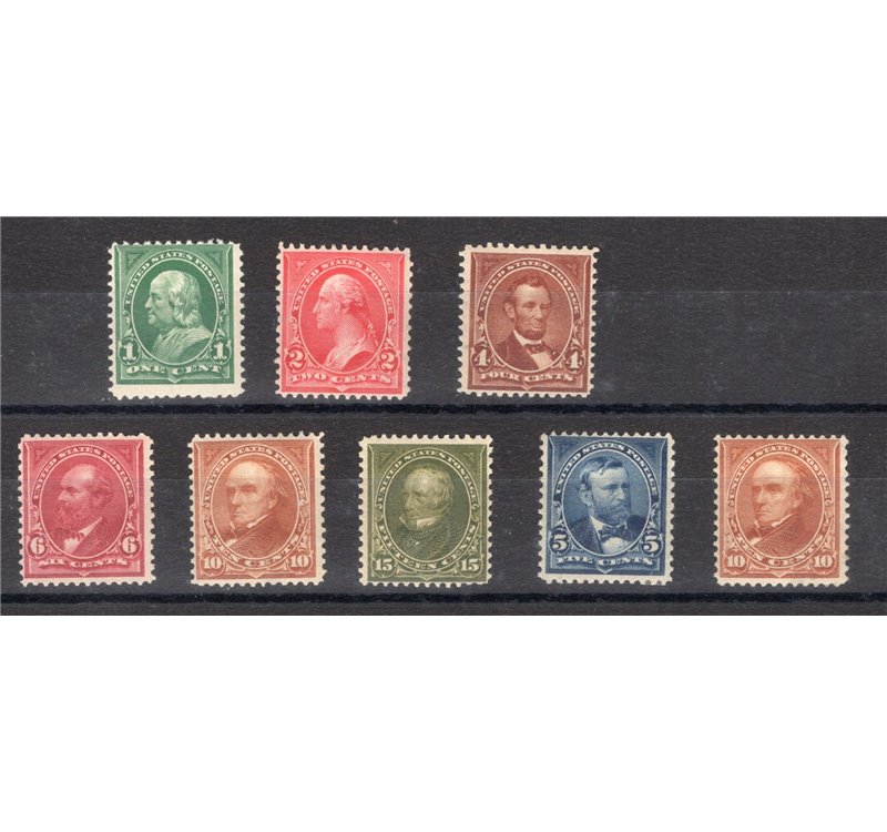 U.S.A. - 1898 - Effigie dei presidenti, serie n° 142/148 + 147a. Cat. € 1.200++ (**)