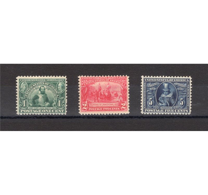 U.S.A. - 1907 - Esposizione di James Town, serie n° 192/94. Cat. € 690 (**)