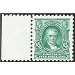 U.S.A. - 1917 - Marshall 5 $ verde, n° 355. Cat. € 800 (**)
