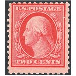 U.S.A. - 1917 - 2 c. carminio presidenti, n° 354. Cat. € 1.100 (**)