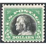 U.S.A. - 1918 - 5 $ verde scuro, F, n° 356. Cert.: RD. Cat. € 875 (**)