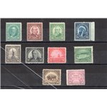 U.S.A. - 1931 - Presidenti e soggetti vari dent. 11X10½, serie n° 496/505. Cat. € 325 (**)