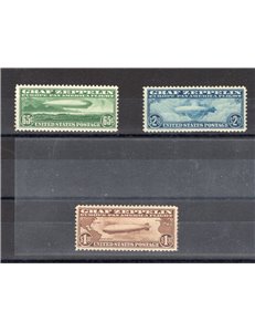 U.S.A. - 1930 - P.A. Primo volo in America del Zeppelin, serie n° 13/15. Cat. € 3.550 (**)