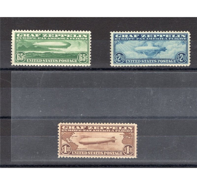 U.S.A. - 1930 - P.A. Primo volo in America del Zeppelin, serie n° 13/15. Cat. € 3.550 (**)