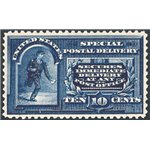 U.S.A. - 1894 - Espresso 10 c. azzurro ottimamente centrato, n° 4. Cert.: RD. Cat. € 2.625 (**)