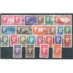 Suriname (Colonie Olandesi) - 1945 - Definitiva Guglielmina, serie n° 207/230. Cat. € 70 (U)