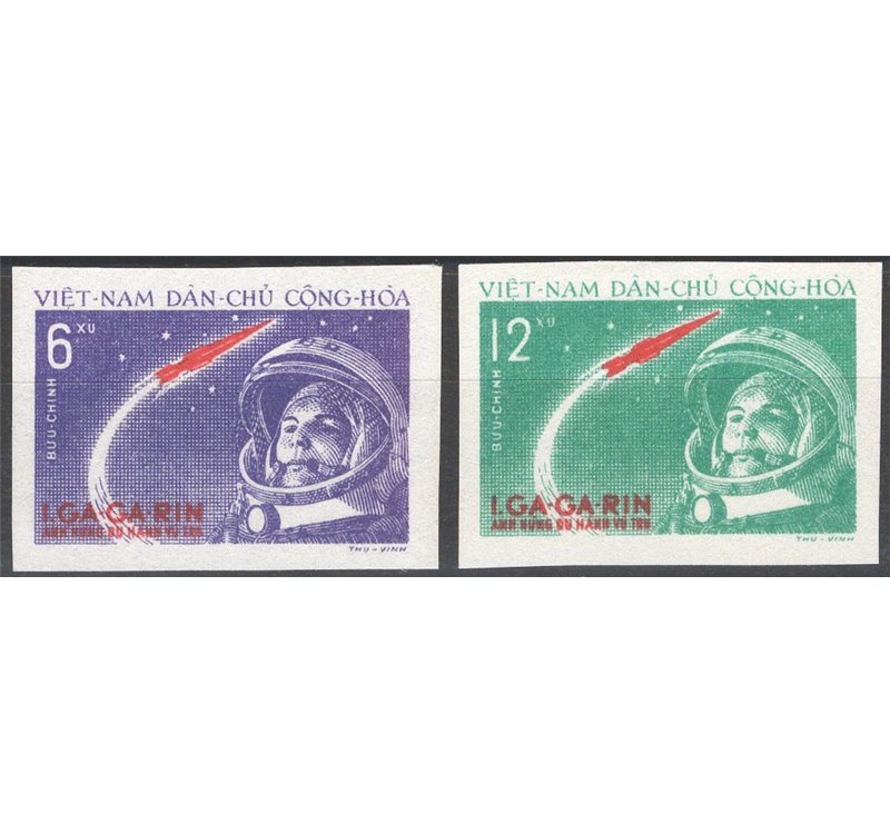 Vietnam del Nord - 1961 - Gagarin non dent., serie n° 228/29. Cat. € 65 (**)