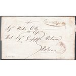 Antichi Stati Italiani - Sicilia - 28/8/1860 - Piego di lettera da Lercara per Palermo non affrancata con annullo ovale con freg