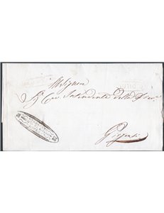Antichi Stati Italiani - Sicilia - 01/6/1851 - Piego di lettera con testo completo da Lucca per Girgenti in franchigia annullata