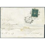 Antichi Stati Italiani - Toscana - 12/1/1861 - Lettera da Firenze per Torino con 20 c. azzurro del Governo Provvisorio, n° 20, a