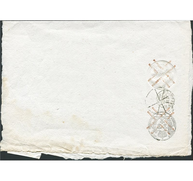 Italia Regno - Marche e carte da bollo - 1859/61 - Carta da bollo del Regno delle due Sicilie da 6 grana, demonetizzata e rimone