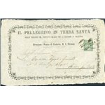 Italia Regno - 16/7/1872 - Foglio d'accompagnamento del periodico "Il Pellegrino in Terra Santa" indirizzato ed affrancato in ta