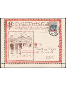 Italia Regno - 12/7/1921 - Busta lettera postale da Ponte Lambro per Napoli affrancata con BLP 25 c. azzurro del 1° tipo n° 3. A