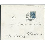 Italia Regno - 20/2/1925 - Lettera da Milano per città affrancata con 60 c. azzurro in uso isolato. Firm.: Chia - Fiecchi. Cat. 