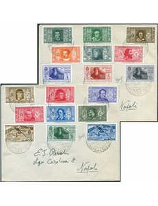 Italia Regno - 14/3/1932 - 2 Lettere filateliche affrancate con serie "Pro Società Dante Alighieri" ed annullate a Napoli il pri