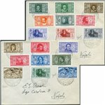 Italia Regno - 14/3/1932 - 2 Lettere filateliche affrancate con serie "Pro Società Dante Alighieri" ed annullate a Napoli il pri