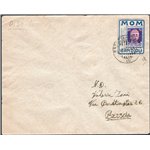 R.S.I. - 14/2/1944 - Lettera da Edolo per Brescia affrancata con Imperiale 50 c. con sovrastampa tipo “n” “Repubblica Sociale It