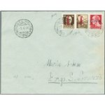 R.S.I. - 1/4/1944 - Lettera da Borgo S. Lorenzo per città affrancata con Prop. di guerra, 30 c. esercito n° 42 + 20 c. "G.N.R." 