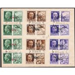 R.S.I. - 29/10/1944 - Busta filatelica affrancata con serie di Propaganda di Guerra e con soprast. di Brescia II tipo “G.N.R.”, 