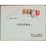 Occup. Italiane - Albania -14/10/1939 - Lettera da Tirana per Milano in tariffa per 35 quin affrancata con P.A. 20 quin bruno + 