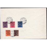 Occup. Italiane - Lubiana - Busta filatelica non intestata con segnatasse n° 6/10 di Lubiana annullata a Lubiana il 30/6/41. Fir