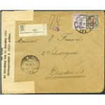 Uff. Post. all'Estero - Levante - Smirne - 10/4/1921 - Raccomandata in tariffa da Smirne per la Germania  (Dresda) affrancata co