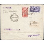 Colonie Italiane - Emissioni Generali - 23/10/1933 - Raccomandata da Tripoli per Spigno Monferrato (AL) affrancata filatelicamen