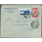 Colonie Italiane - A.O.I. - 15/9/1939 - Lettera via aerea in tariffa da Addis Abeba per Milano affrancata con A.O.I. 75 c. (n° 1