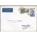 Occup. Straniere delle Colonie - Somalia Afis - 1/7/1960 - Lettera del 28/6/1960 da Milano per Mogadiscio rispedita al mittente 