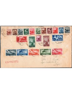Italia Repubblica - 28/1/1946 - Bella lettera espresso da Asti per Napoli  (ditta filatelica E.J. Ravel) affrancata con “Democra