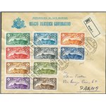 San Marino - 11/6/1931 - Lettera raccomandata da S. Marino per Parma affrancata con serie P.A. Vedute annullata il primo giorno 