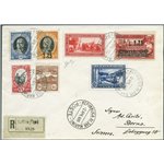 San Marino - 2/4/1935 - Raccomandata da S. Marino per Berna (Svizzera) affrancata con Onofri 40 c. + Vedute 40 c. bruno  + Onofr