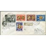 San Marino - 3/5/1947 - Tre raccomandate da S. Marino per New York affrancate con serie completa n° 301/6 + P.A. 61/68 "Omaggio 