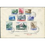 San Marino - 22/8/1951 - Raccomandata da S. Marino a Vegliamosso (Biella) affrancata con serie Vedute P.A. Cat. € 375