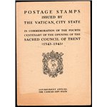 Vaticano - 1945 - Libretto ufficiale delle poste vaticane in lingua inglese per il concilio di Trento senza francobolli 1° tirat