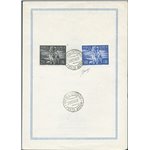 Vaticano - 28/12/1948 - Folder Lucarelli con serie "Arcangelo e Tobiolo” P.A. n° 16/17 annullata il 1° giorno d'emissione. Cert.