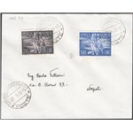 Vaticano - 27/1/1949 - Lettera filatelica dal Vaticano per Napoli affrancata con serie “Tobia” n°16/17. Al verso timbro d'arrivo