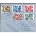 Vaticano - 19/5/52 - Concilio di Calcedonia la serie n° 149/53 viaggiata su lettera dal Vaticano per Napoli. Al verso timbro d'a